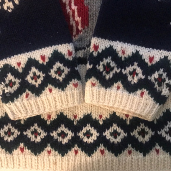 Vintage Lauren Ralph Lauren Dog Mountain Skiing Knit Wool Sweater Men’s S Unixex - Picture 8 of 16